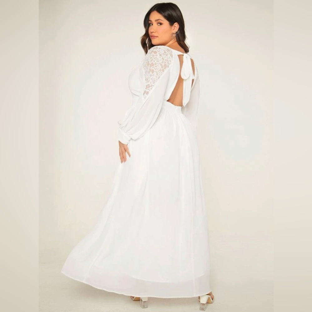 Plus lace backless wedding dress Size 4XL(20)